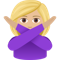 Woman Gesturing No- Medium-Light Skin Tone emoji on Emojione